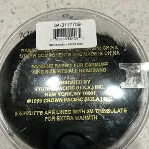 Jones New York Earmuffs Jones New York Genuine Rabbit Fur Ear Muffs New In Box Black  main image 4